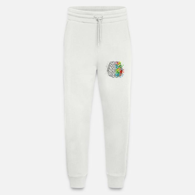 Kreative oder logich im Gehirn - Jogginghose - made by SPREAD - OFF WHITE