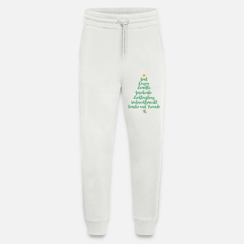 Noël - Pantalon de jogging bio décontracté fabriqué en UE - OFF WHITE