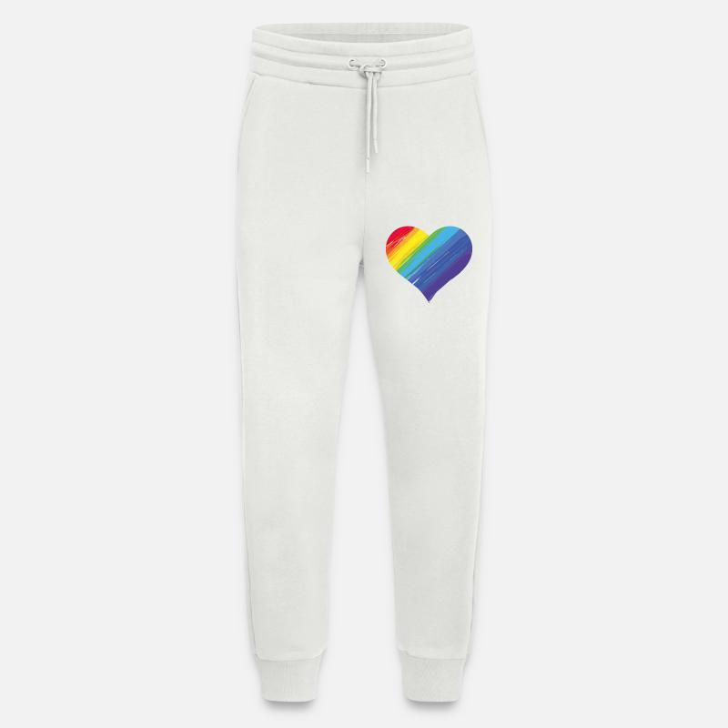 Regenbogenherz - Jogginghose - made by SPREAD - OFF WHITE