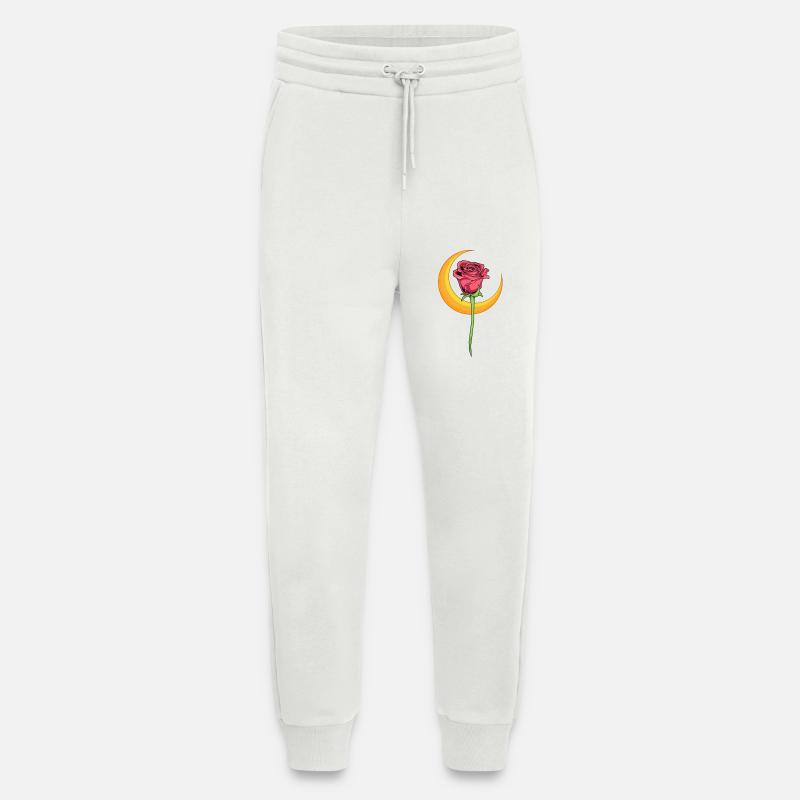 Rose mit Mond - Gothic Romance - Jogginghose - made by SPREAD - OFF WHITE
