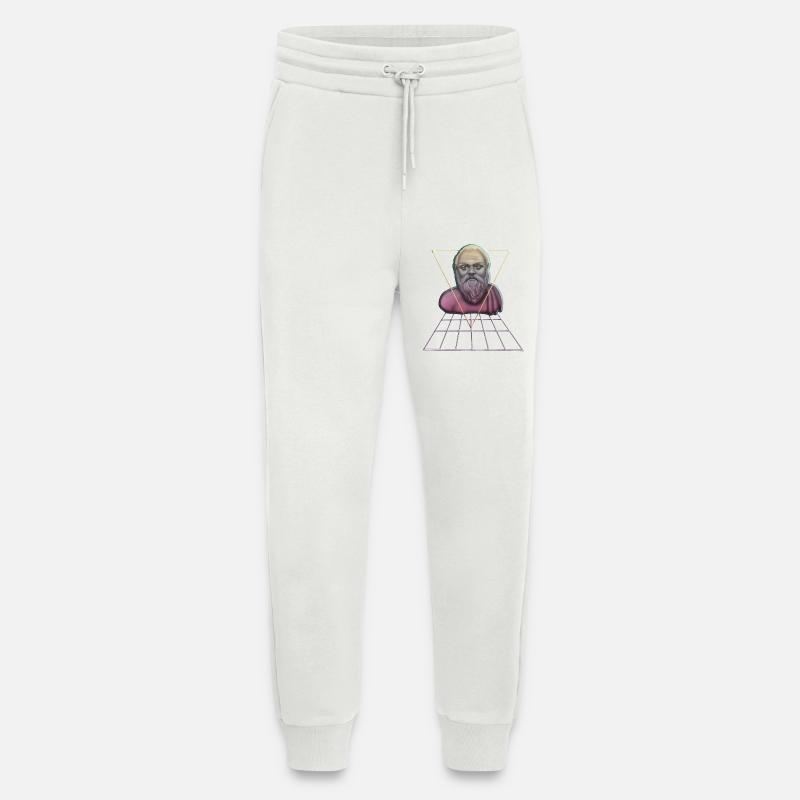 Socrates Philosopher Student Gift - Jogging Pants - made by SPREAD  - OFF WHITE