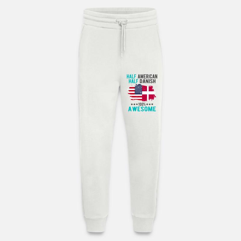 Half American, half Dane - Jogging Pants - made by SPREAD - OFF WHITE