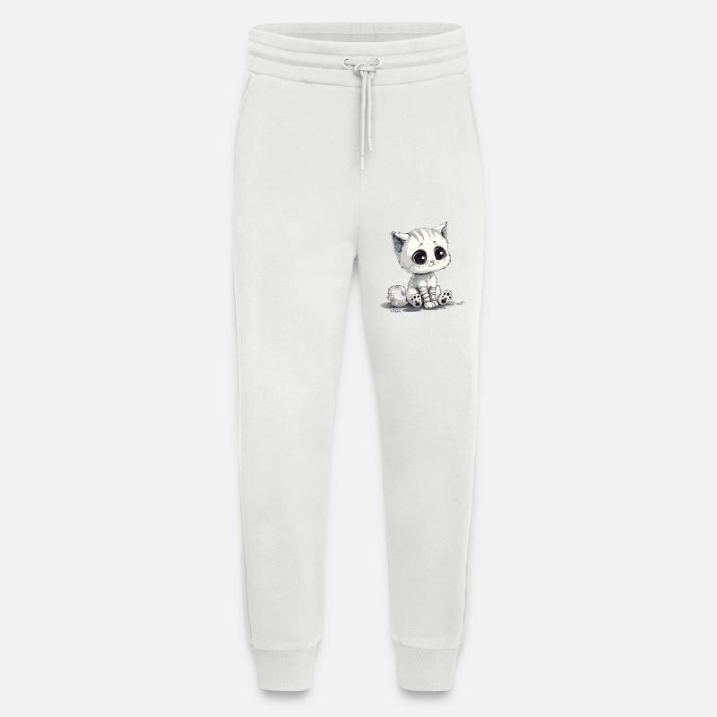 Cute little sad kitten - Jogging Pants - made by SPREAD  - OFF WHITE