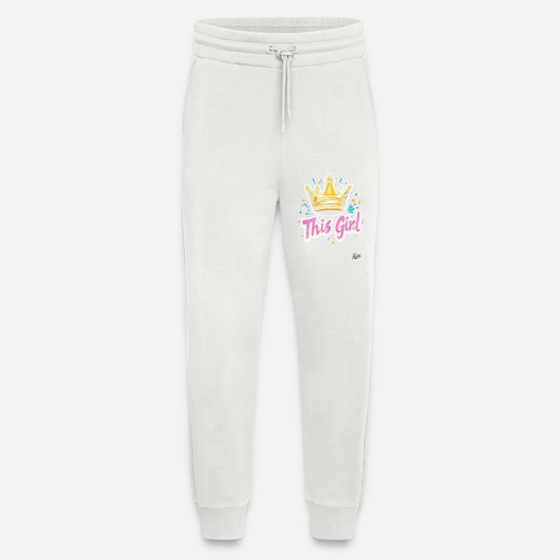 This queen with crown - Jogging Pants - made by SPREAD  - OFF WHITE