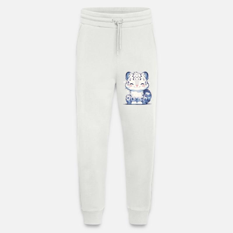 Snow Leopard Schneeleoparde Schneeleopard - Jogging Pants - made by SPREAD  - OFF WHITE