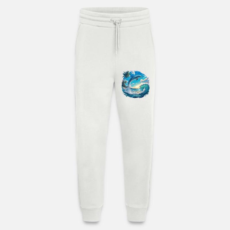Dolphin Dolphins Dolphin - Jogging Pants - made by SPREAD - OFF WHITE
