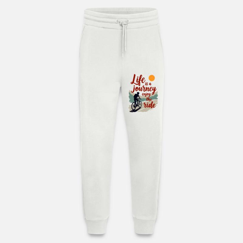 TREND QUOTE JOURNEY - Jogging Pants - made by SPREAD  - OFF WHITE
