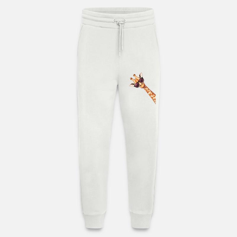 Funny Giraffe Sunglasses - Jogging Pants - made by SPREAD  - OFF WHITE