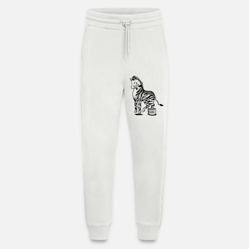 Zebra Schwarze oder Weiße Streifen Lustige Bilder - Jogginghose - made by SPREAD - OFF WHITE