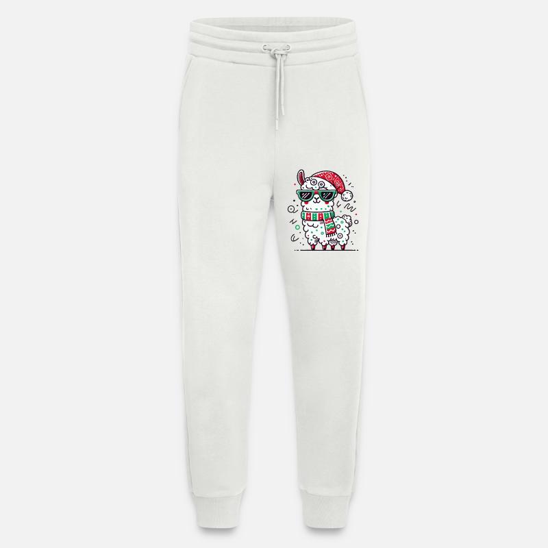 Weihnachtslama – Lustig und Cool - Jogginghose - made by SPREAD - OFF WHITE