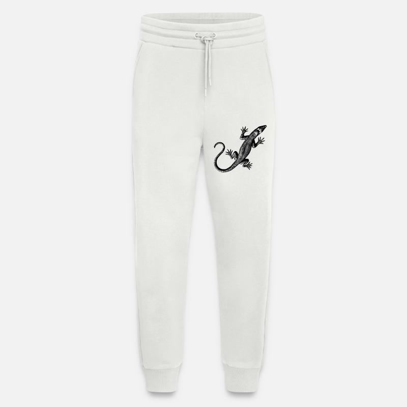 Grafik einer Eidechse - Jogginghose - made by SPREAD - OFF WHITE