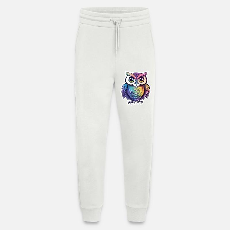 Niedliche Eule Kawaii Maskottchen - Jogginghose - made by SPREAD - OFF WHITE