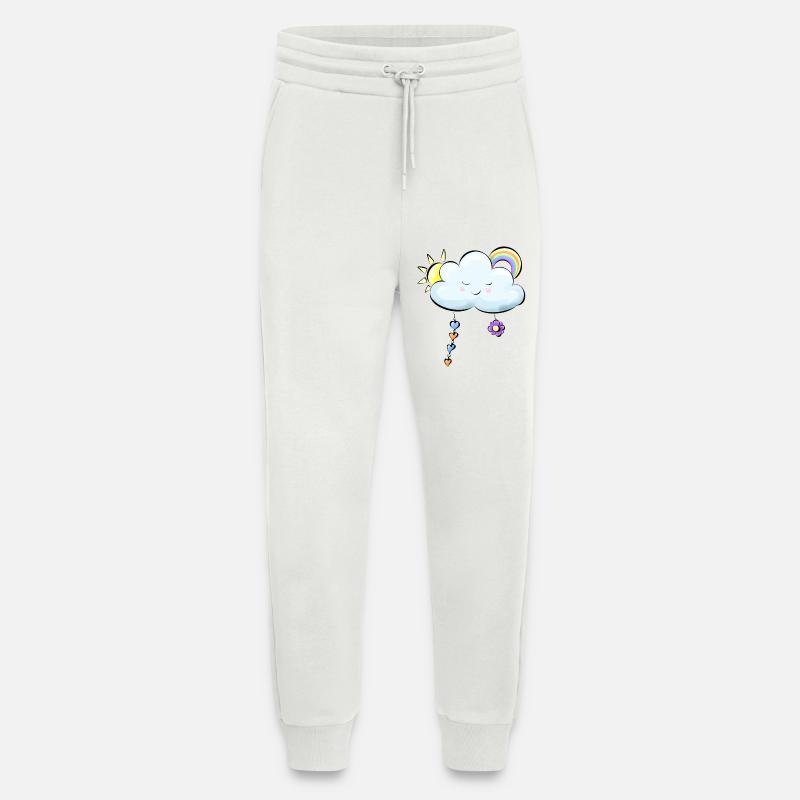 blue cloud - Jogging Pants - made by SPREAD  - OFF WHITE