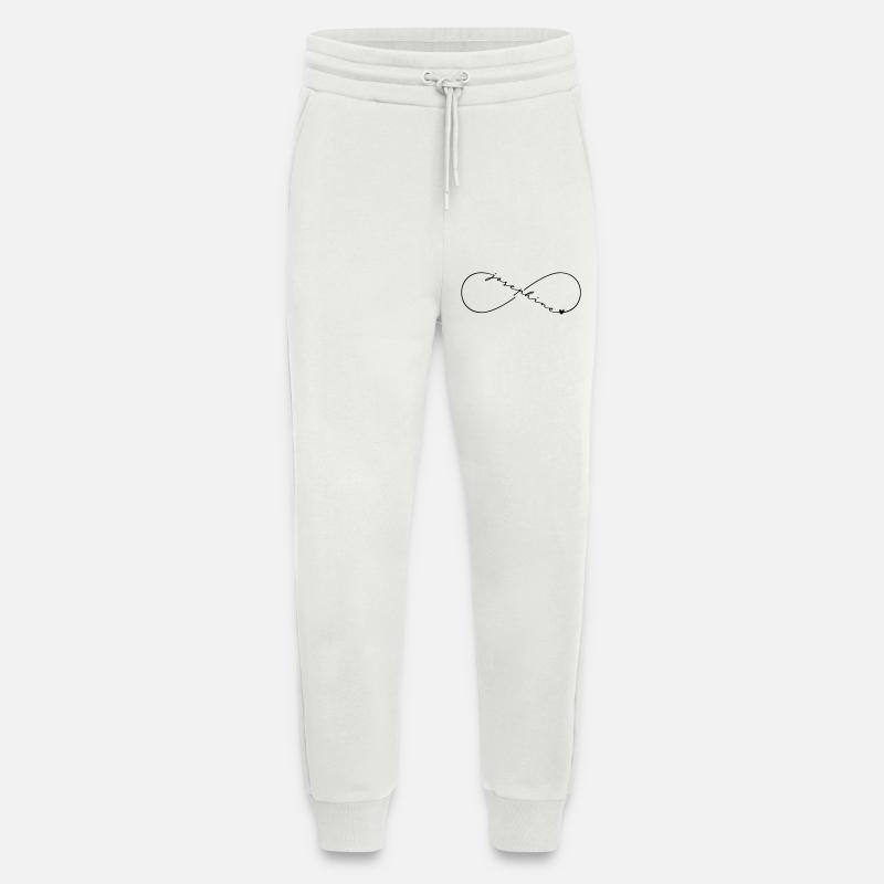 Joséphine Nom Symbole de l’Infini - Pantalon de jogging bio décontracté fabriqué en UE - OFF WHITE