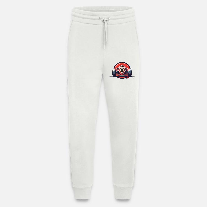 Simple retro racing car - Jogging Pants - made by SPREAD  - OFF WHITE