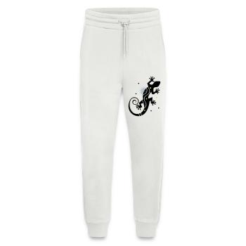Stilisierter Gecko im klaren Vektorstil - Jogginghose - made by SPREAD - OFF WHITE - Vorne