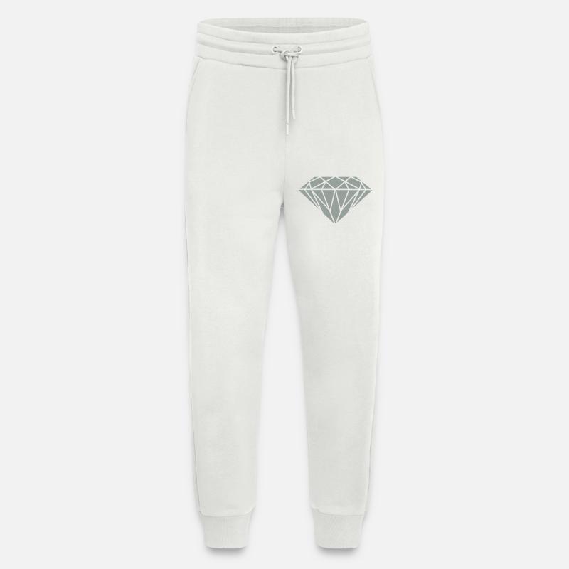 Geometrischer Diamant Linienkunst - Jogginghose - made by SPREAD - OFF WHITE