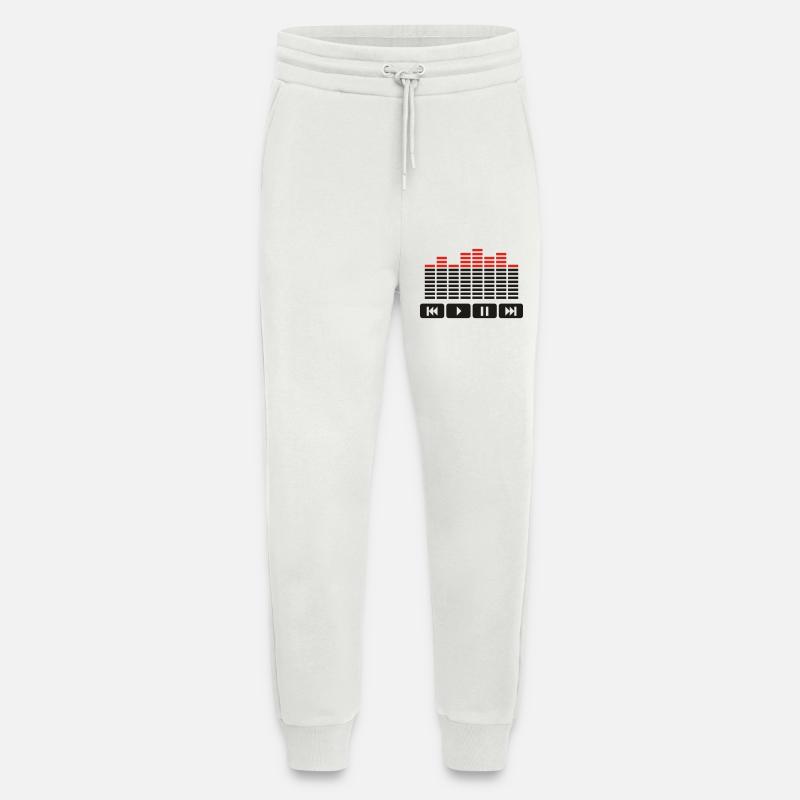 Equalizer audio player dj - Jogging Pants - made by SPREAD  - OFF WHITE