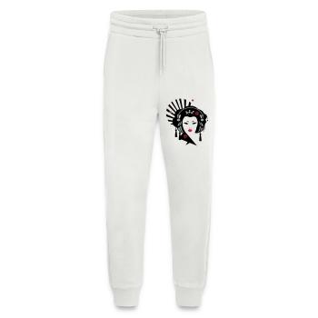 Geisha mit Kopfhörer - Jogginghose - made by SPREAD - OFF WHITE - Vorne