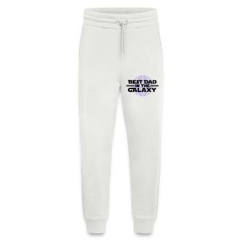 Le meilleur papa dans la galaxie - Pantalon de jogging bio décontracté fabriqué en UE - OFF WHITE - Devant