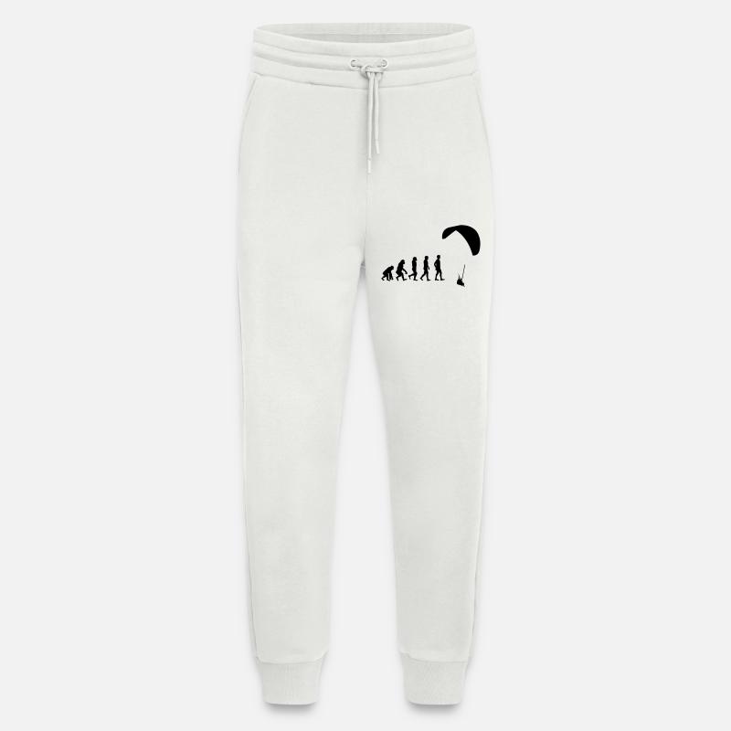 Planeur de l’évolution - Pantalon de jogging bio décontracté fabriqué en UE - OFF WHITE