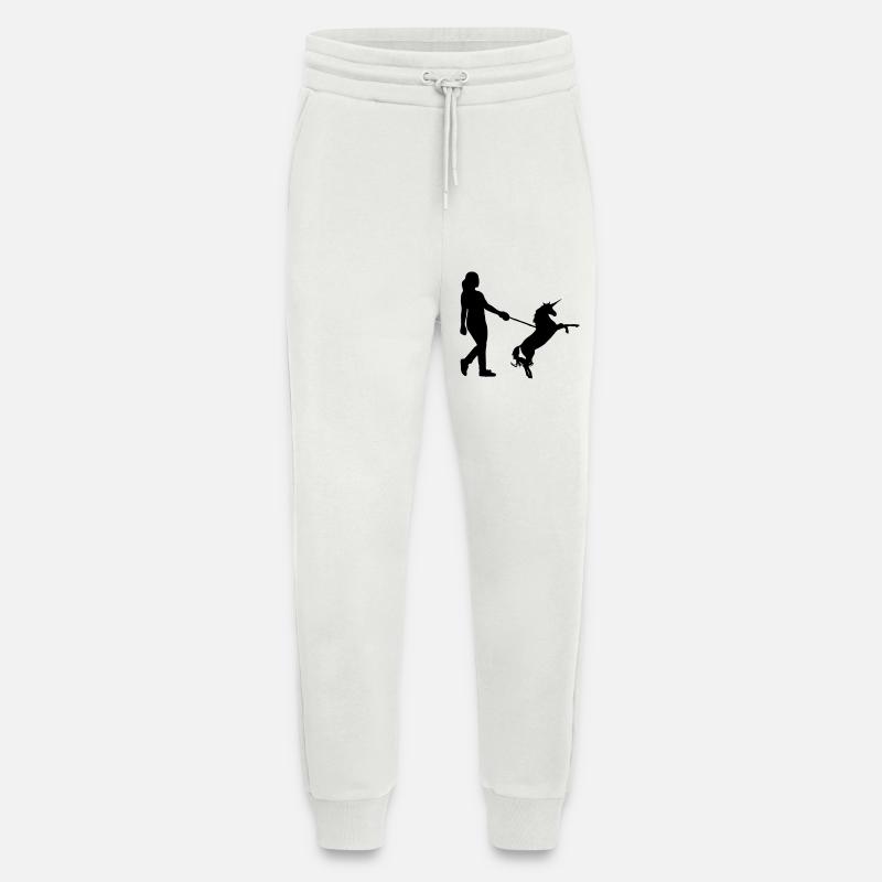 Einhorn Gassi - Einhörner, Haustier, Geschenk - Jogginghose - made by SPREAD - OFF WHITE