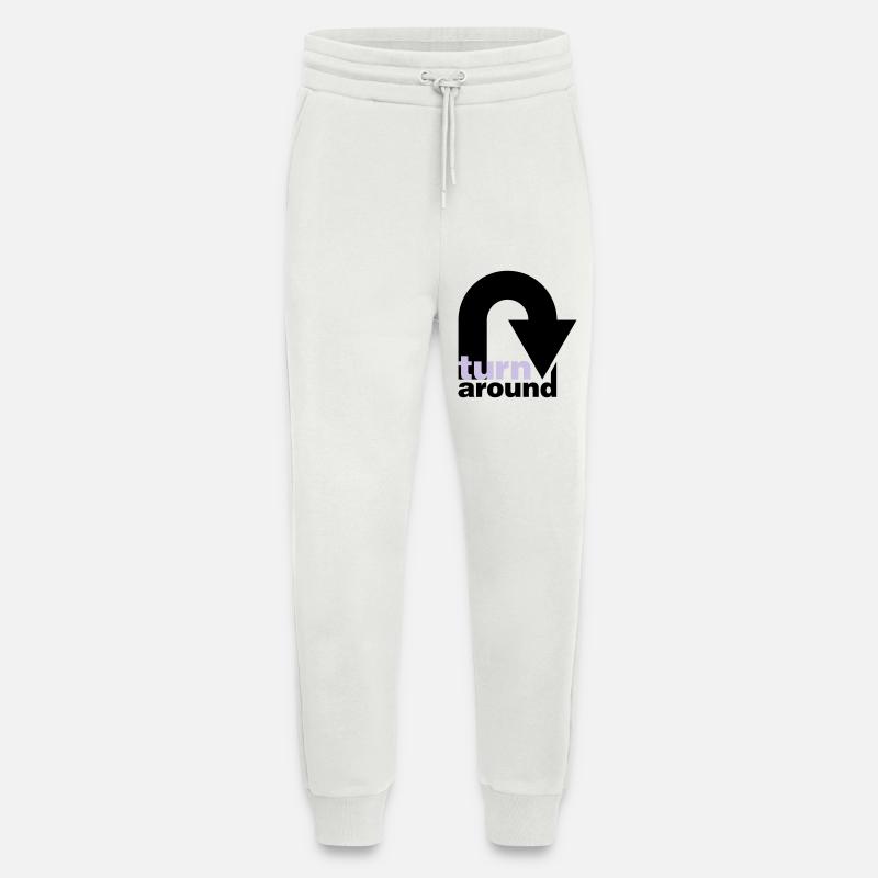 turn around | undrehen | arrow | pfeil - Jogging Pants - made by SPREAD - OFF WHITE
