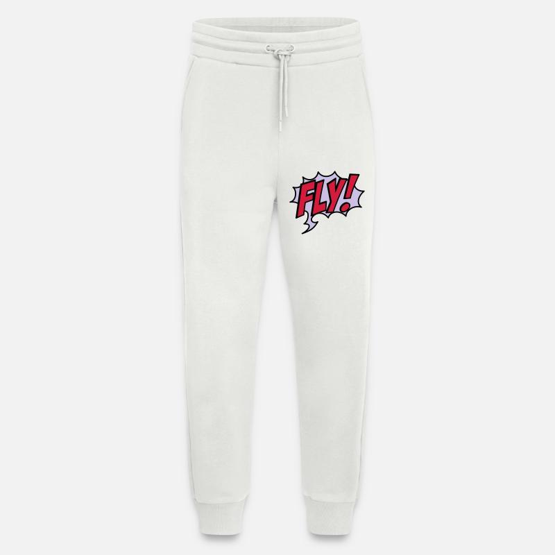 2541614 15932863 fly - Pantalon de jogging bio décontracté fabriqué en UE - OFF WHITE