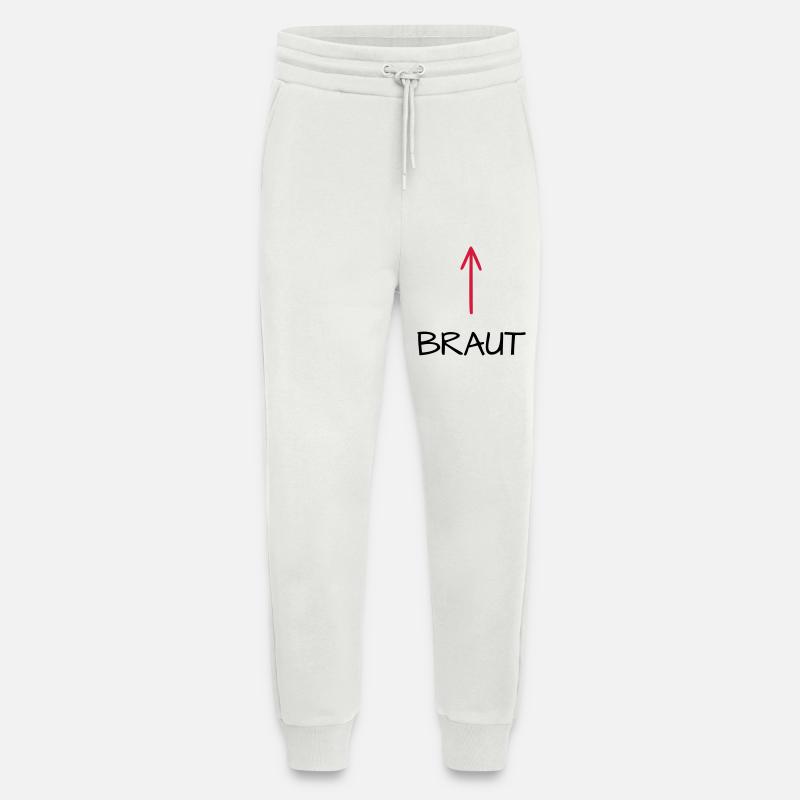 Braut Junggesellenabschied Junggesellin Pfeil - Jogginghose - made by SPREAD - OFF WHITE
