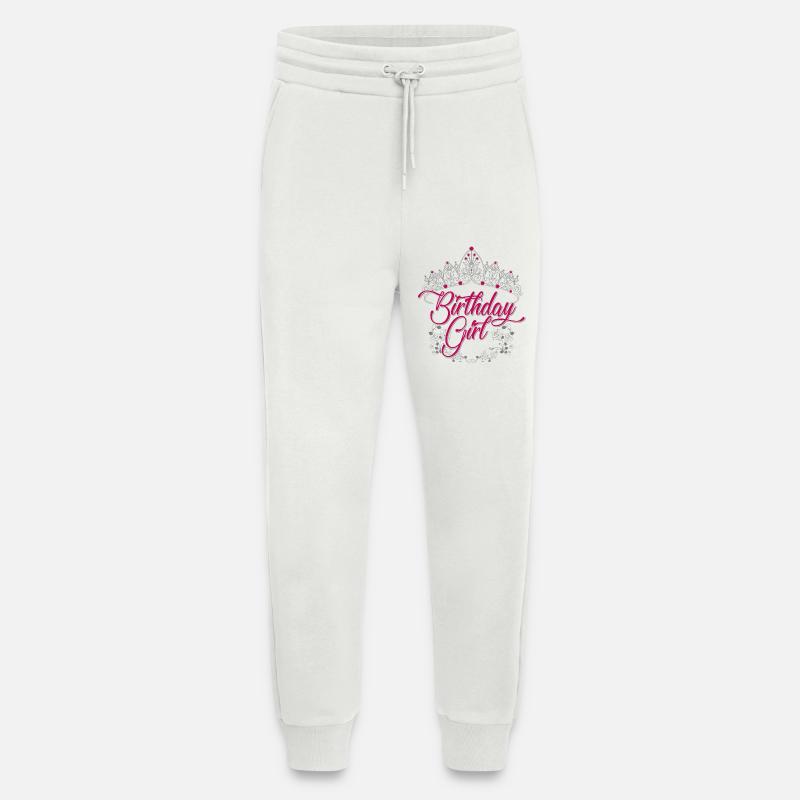 Birthday Girl Tiara Script - Jogging Pants - made by SPREAD  - OFF WHITE