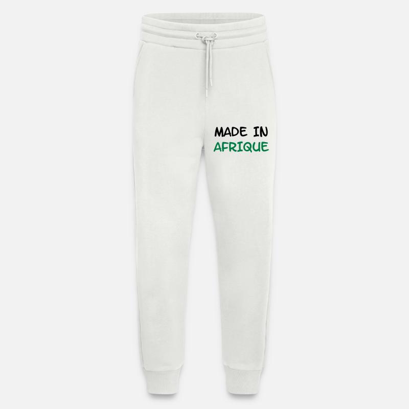 Made in AFRIQUE ! - Pantalon de jogging bio décontracté fabriqué en UE - OFF WHITE