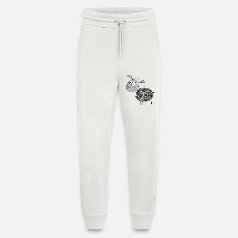 Kleines Wollschaf - Schaf Comic - Jogginghose - made by SPREAD - OFF WHITE