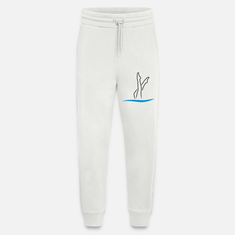 Nage synchrone - Pantalon de jogging bio décontracté fabriqué en UE - OFF WHITE
