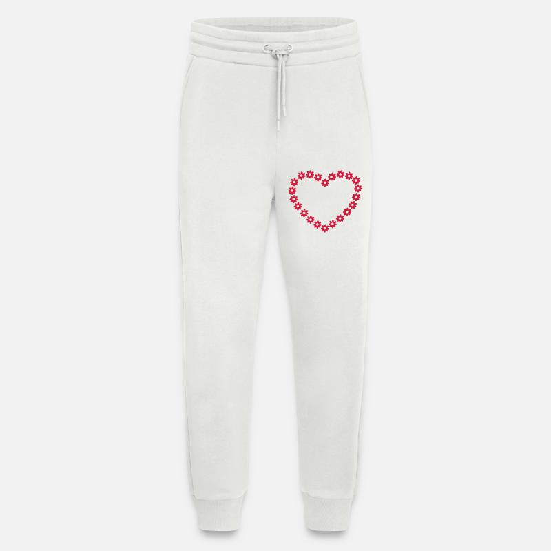 Blume Herz - Jogginghose - made by SPREAD - OFF WHITE