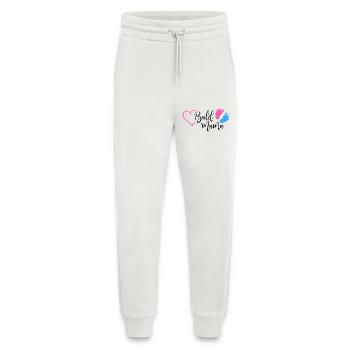 Bald Mama Baby Schwangerschaft Geburt Herz Mutter - Jogginghose - made by SPREAD - OFF WHITE - Vorne