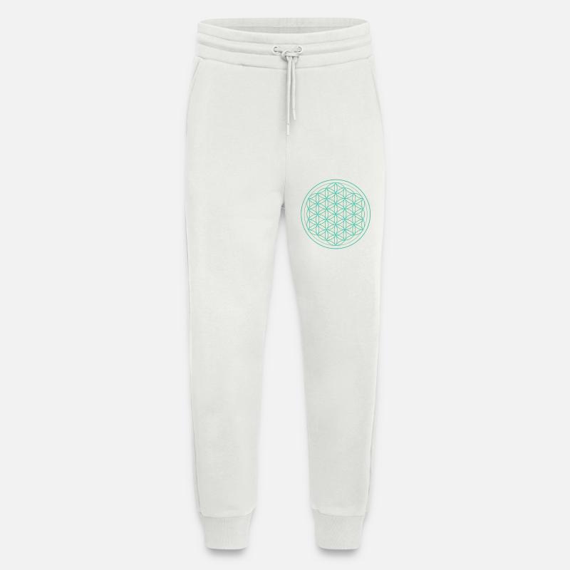 Blume des Lebens Neon Muster - Jogginghose - made by SPREAD - OFF WHITE
