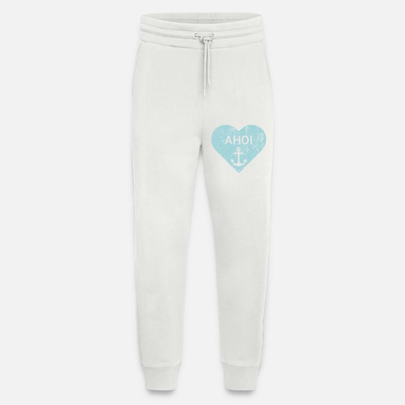 Maritimes Herz - Jogginghose - made by SPREAD - OFF WHITE