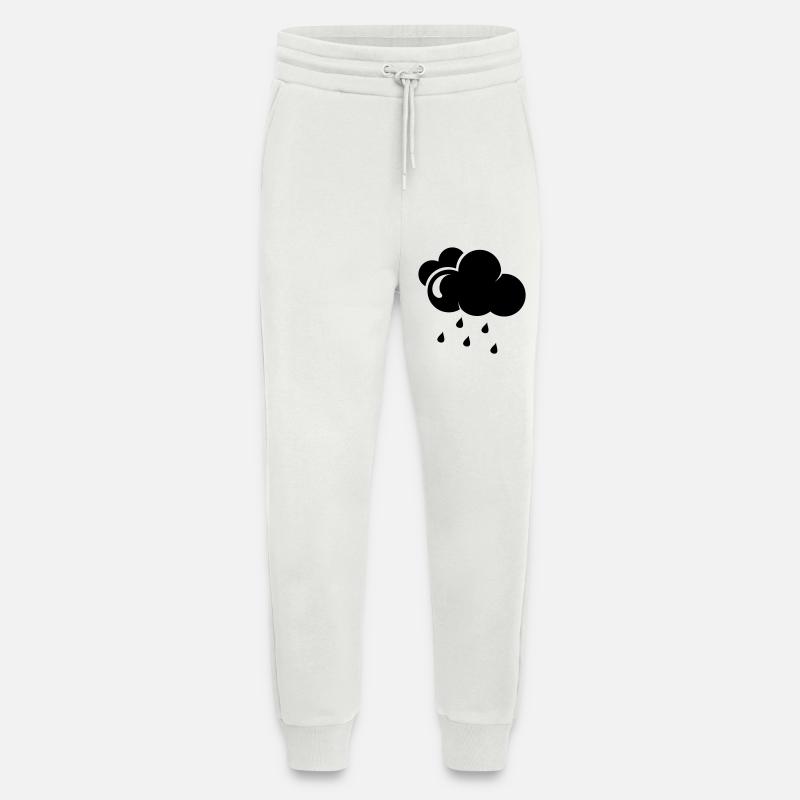 Cloud with rain drops - Jogging Pants - made by SPREAD  - OFF WHITE