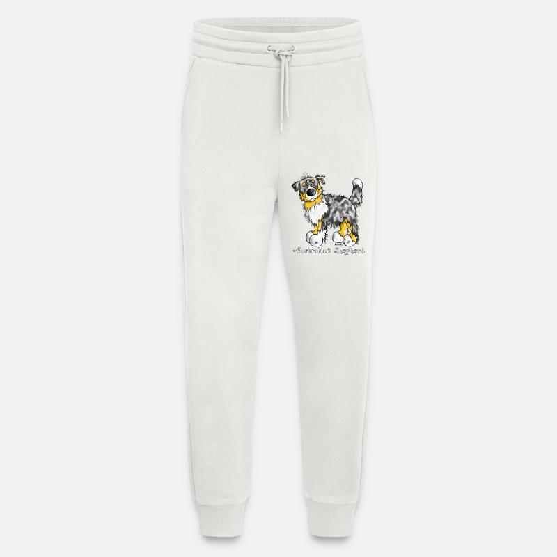 Australian Shepherd – Aussie – t-shirt design - Jogging Pants - made by SPREAD  - OFF WHITE