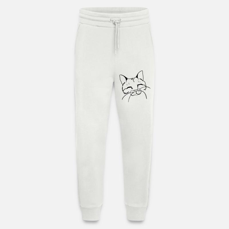 glückliche Katze - Jogginghose - made by SPREAD - OFF WHITE