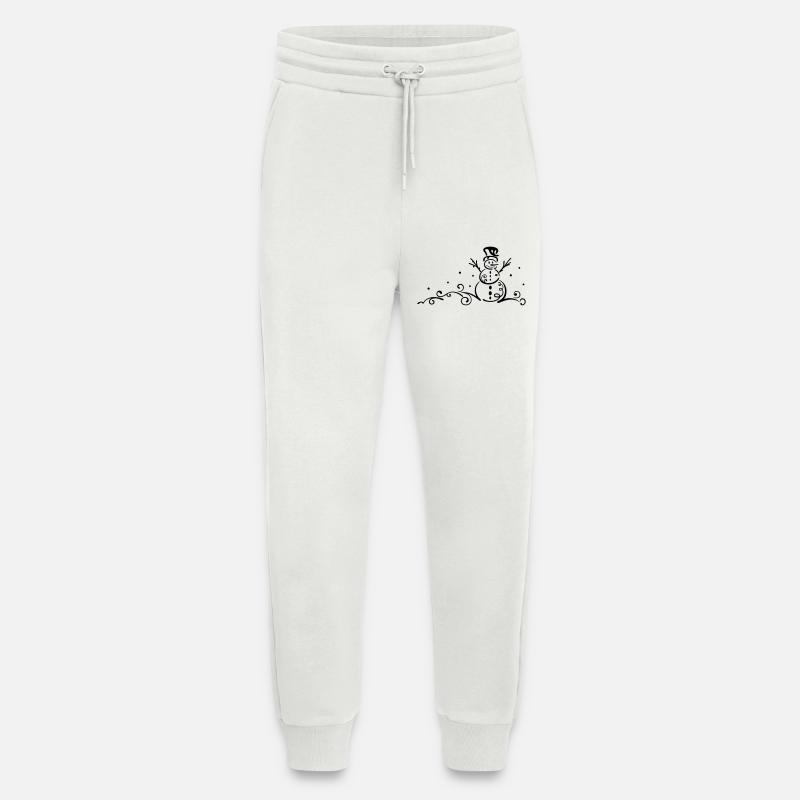Schneemann Winter Schneeflocken Schnee - Jogginghose - made by SPREAD - OFF WHITE
