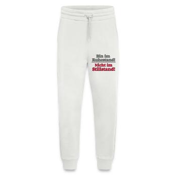 Rente Rentner Rentnerin Ruhestand stillstand..(25) - Jogginghose - made by SPREAD - OFF WHITE - Vorne