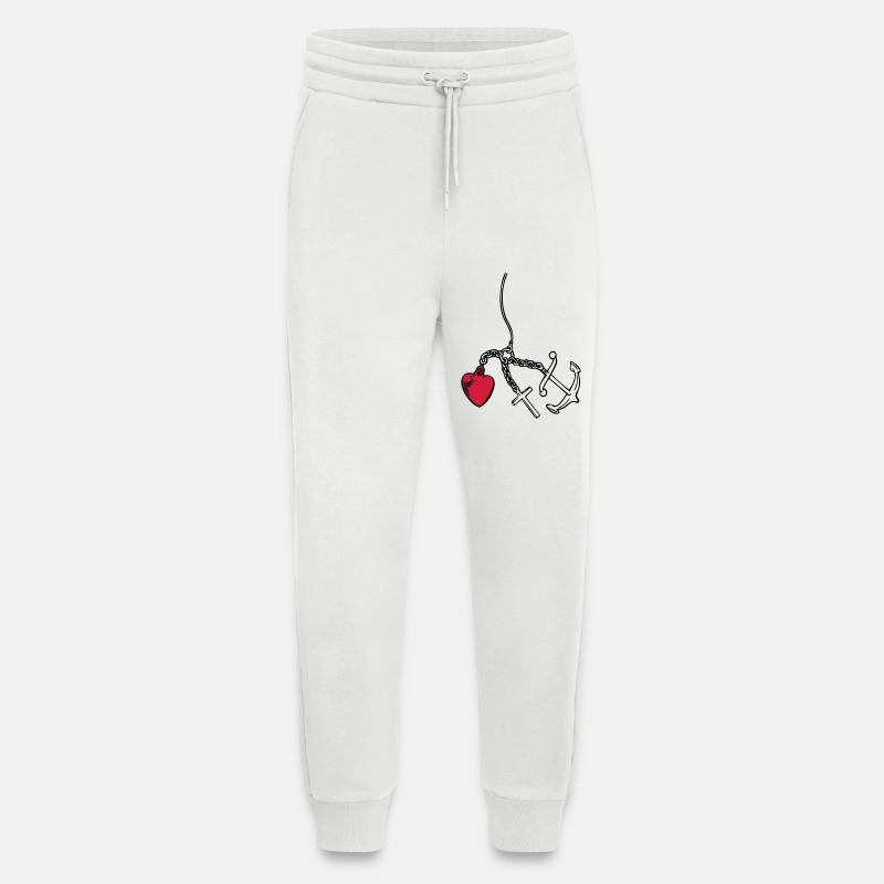 glaube liebe hoffnung herz - Jogginghose - made by SPREAD - OFF WHITE