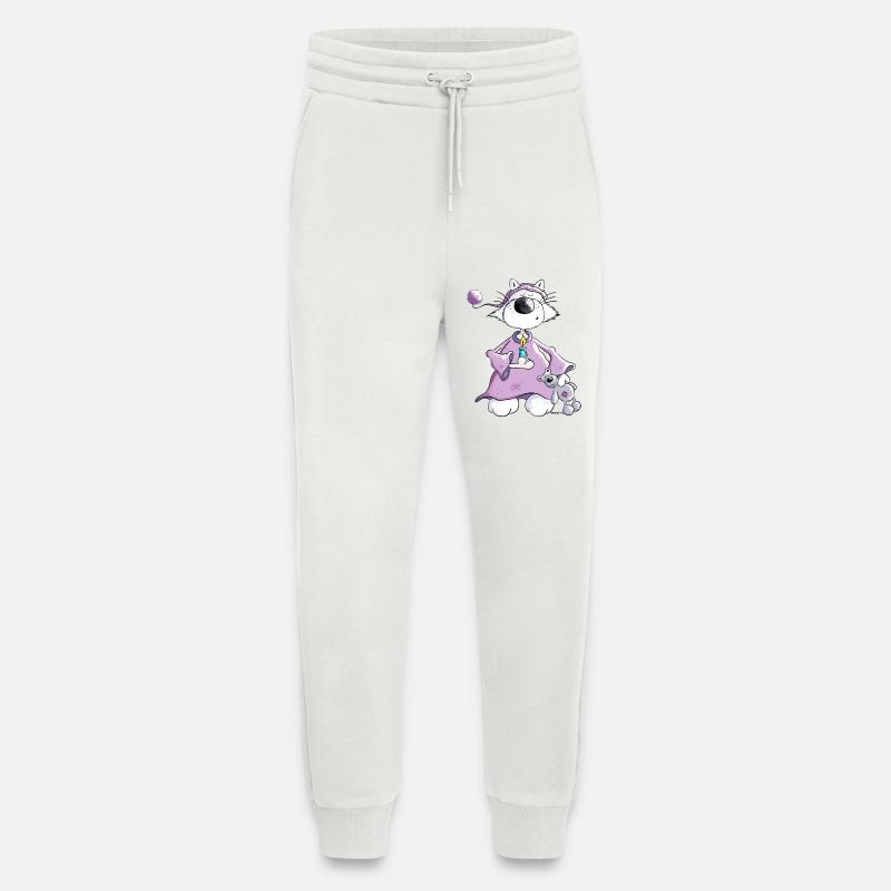 Schlafmütze Katze - Jogginghose - made by SPREAD - OFF WHITE