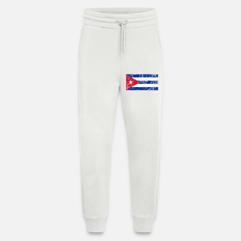 Kuba Flagge Vintage-Effekt - Jogginghose - made by SPREAD - OFF WHITE