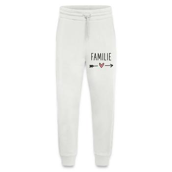 Familie Herz Pfeil Liebe Amor Zusammenhalt - Jogginghose - made by SPREAD - OFF WHITE - Vorne