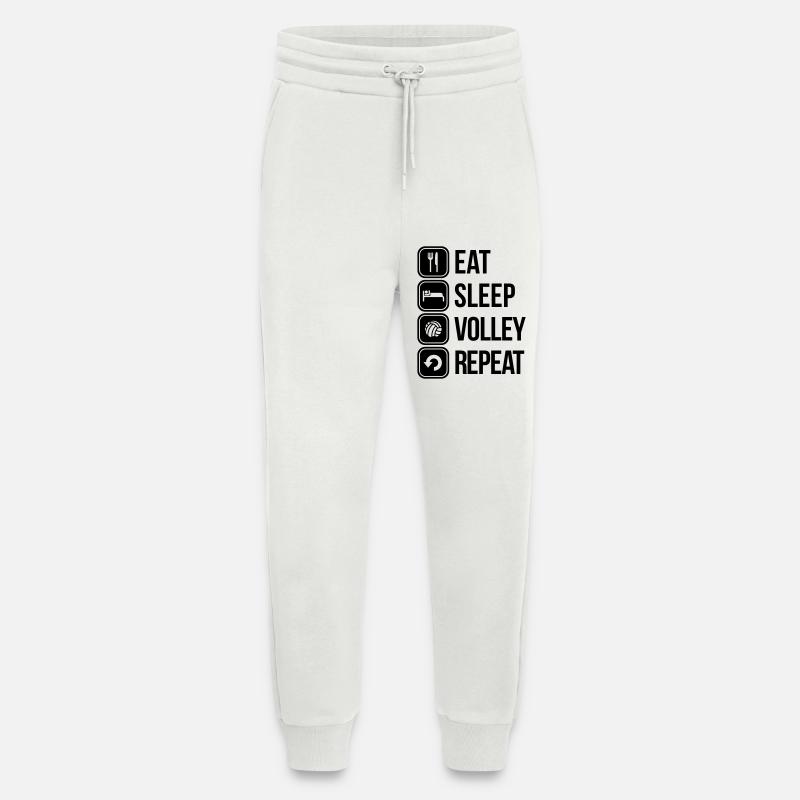 eat sleep volley repeat - Jogginghose - made by SPREAD - OFF WHITE