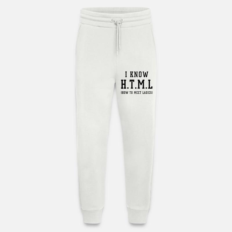 I know HTML - Jogging Pants - made by SPREAD  - OFF WHITE