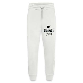 Mit Rheinwasser getauft - Am Rhein geboren - Jogginghose - made by SPREAD - OFF WHITE - Vorne