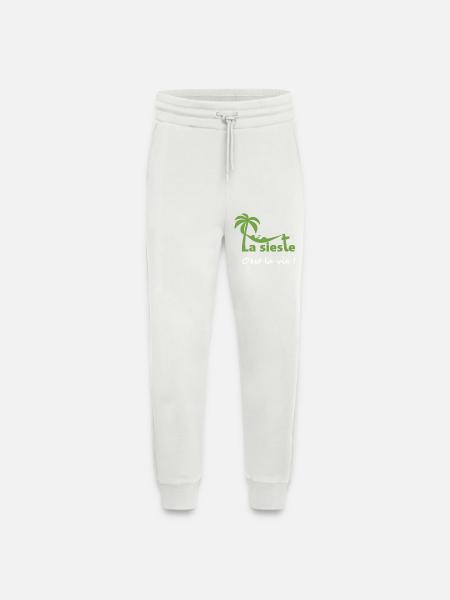 La sieste - Pantalon de jogging bio décontracté fabriqué en UE - OFF WHITE
